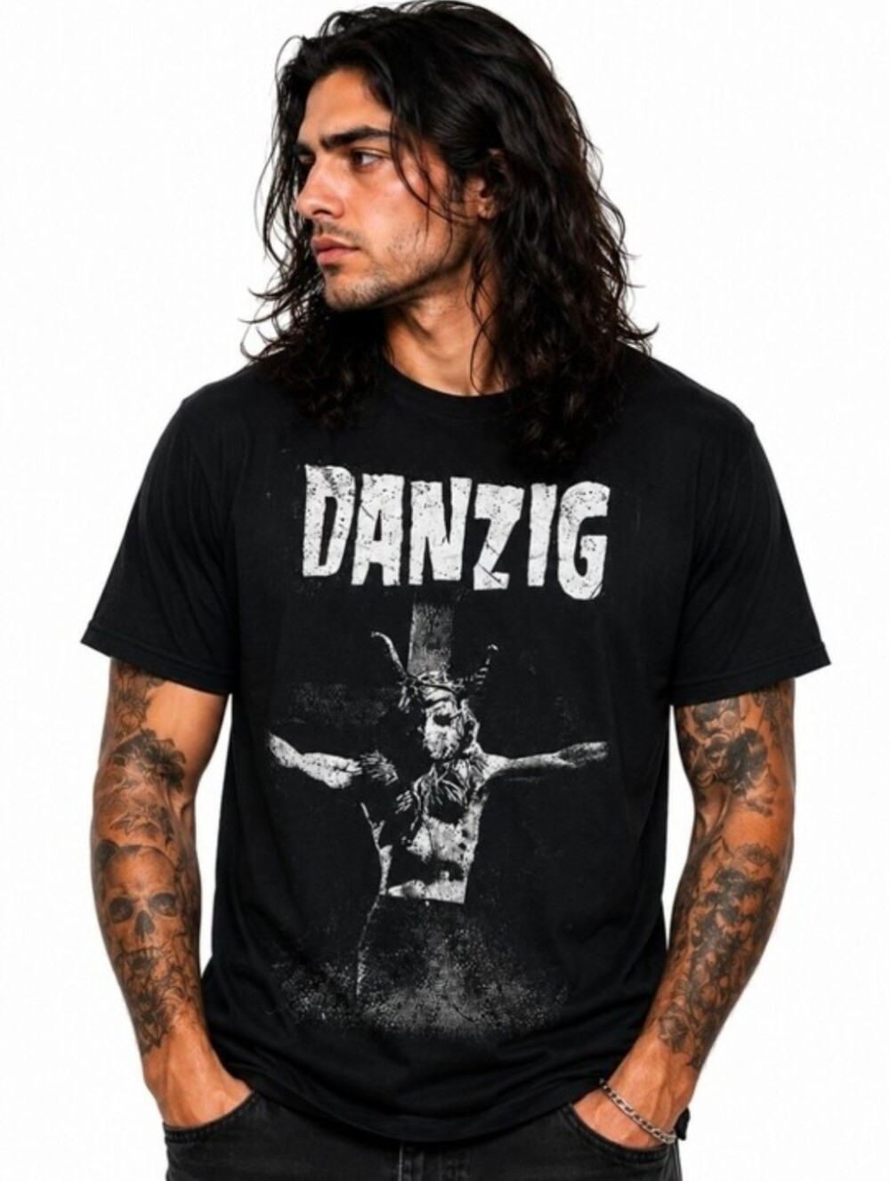 Danzig Skullman Black and White XXL Shirt